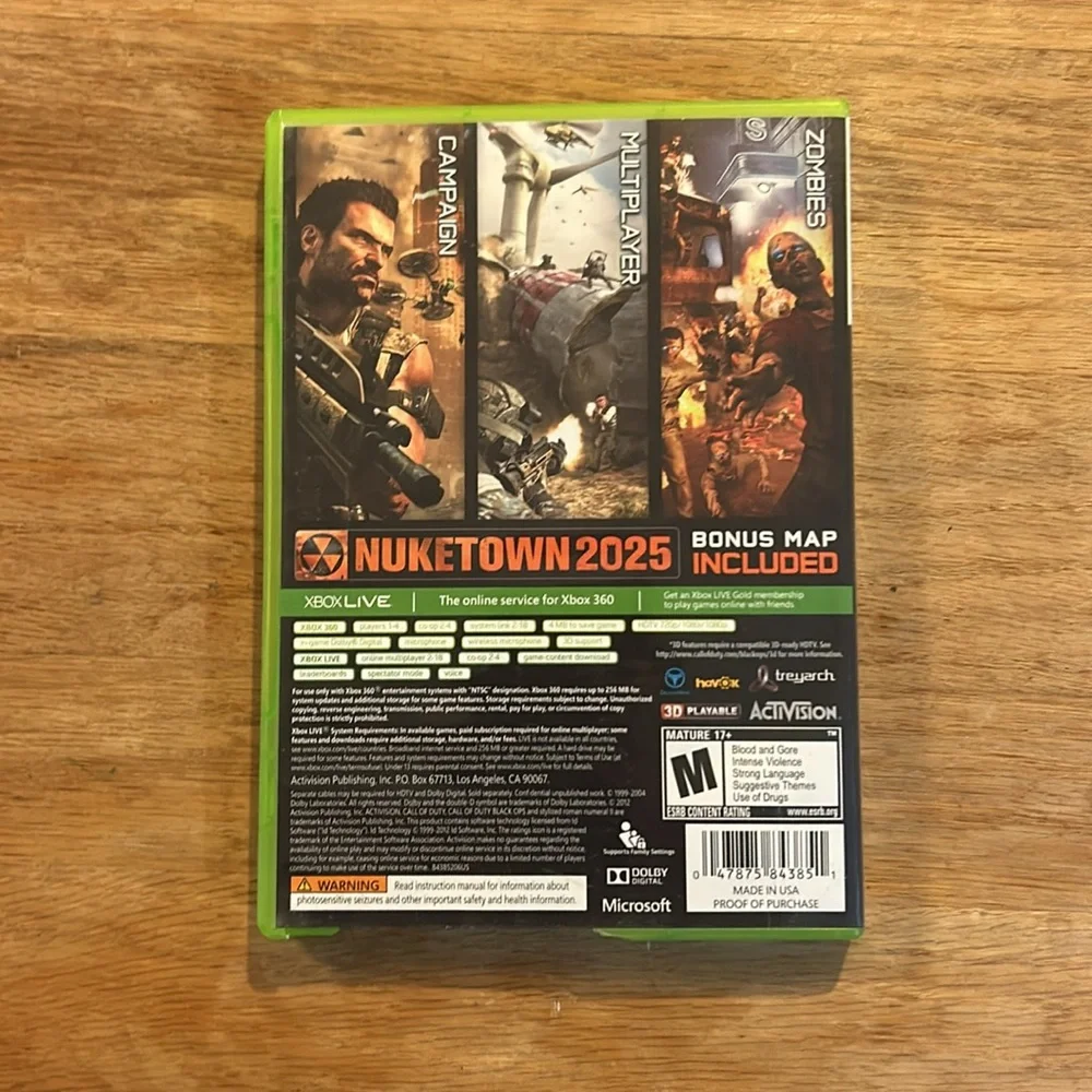 Call of Duty Black Ops 2 XBOX 360 Video Game